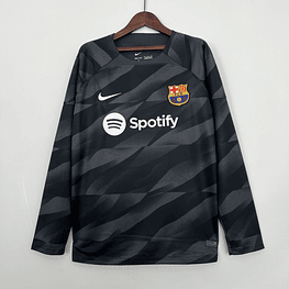 (M014) Camiseta 2º Barcelona - Portero - Versión Fan - Manga Larga - 23/24