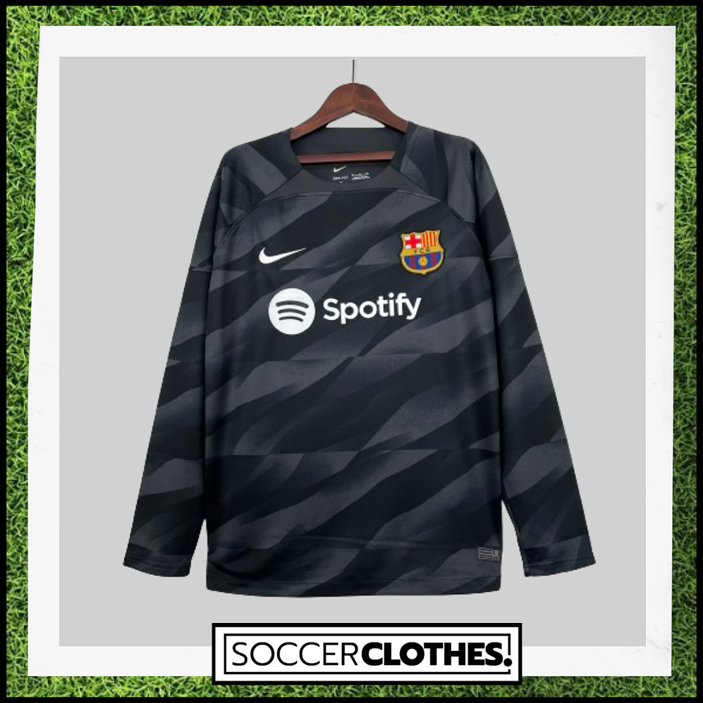 (M014) Camiseta 2º Barcelona - Portero - Versión Fan - Manga Larga - 23/24