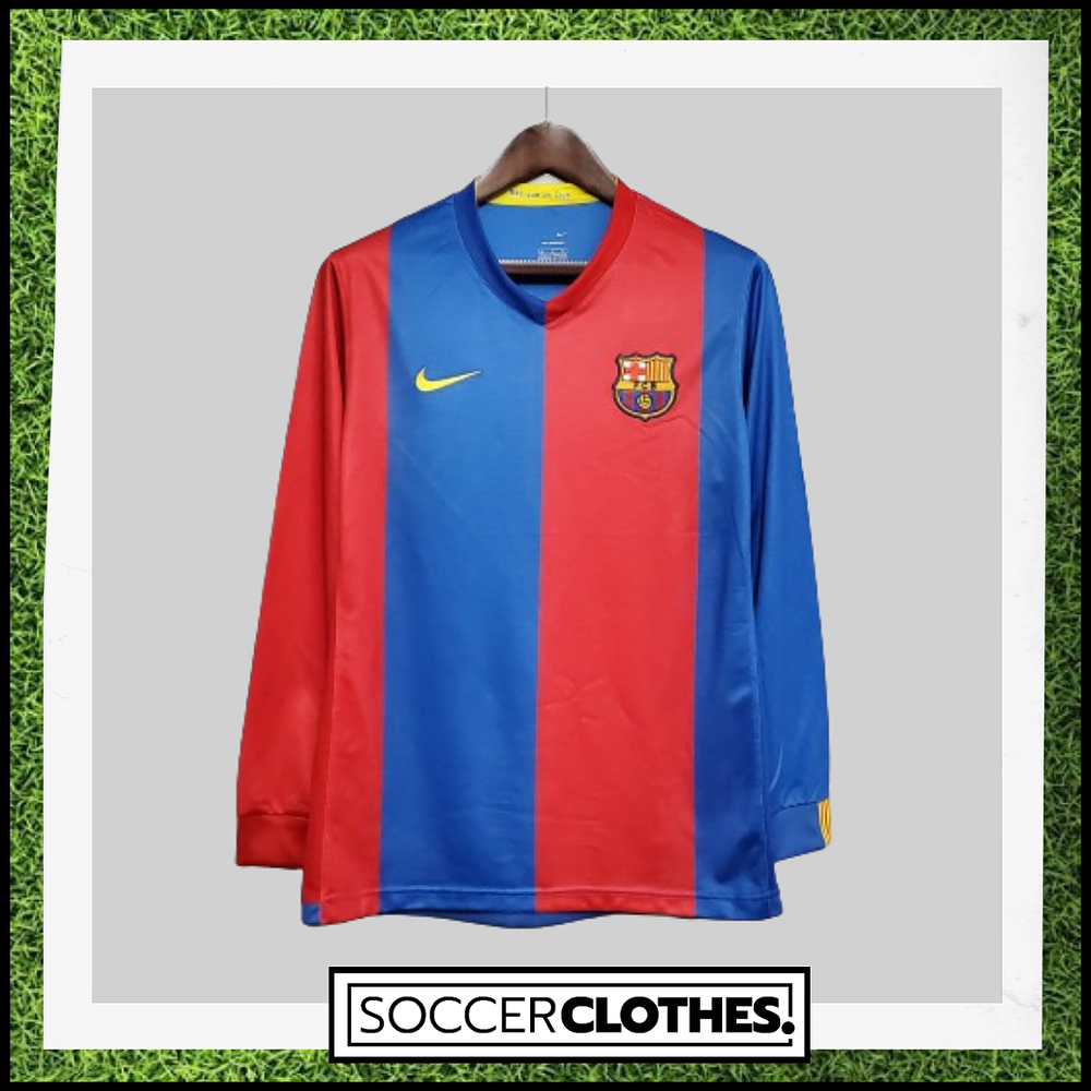 (ZD007) Camiseta 1º Barcelona - Versión Fan - Manga Larga - Retro - 06/07