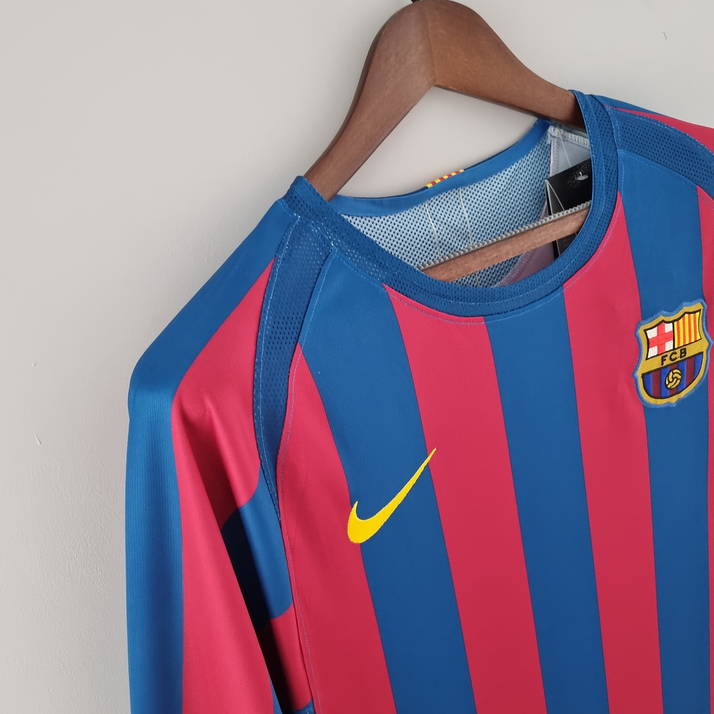 (ZE023) Camiseta 1º Barcelona - Versión Fan - Manga Larga - Retro - 05/06