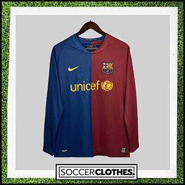 (ZB007) Camiseta 1º Barcelona - Versión Fan - Manga Larga - Retro - 08/09