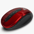 Mouse Inalámbrico KlipX KMW-330RD 6 botones 2.4GHz 1600dpi Recep. USB COLOR ROJO /NEGRO