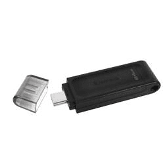 Pendrive Kingston Data Traveler 70, 64GB, USB-C 3.2 Gen 1, Negro