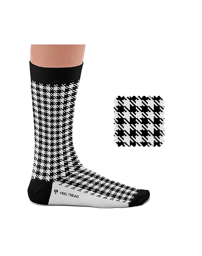 PEPITA BLACK WHITE SOCKS