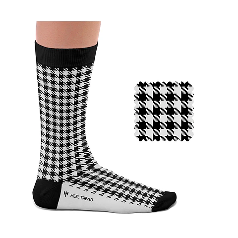 PEPITA BLACK WHITE SOCKS