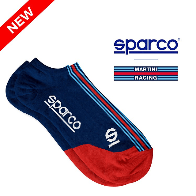  SPARCO MARTINI BLUE LOW SOCKS 1