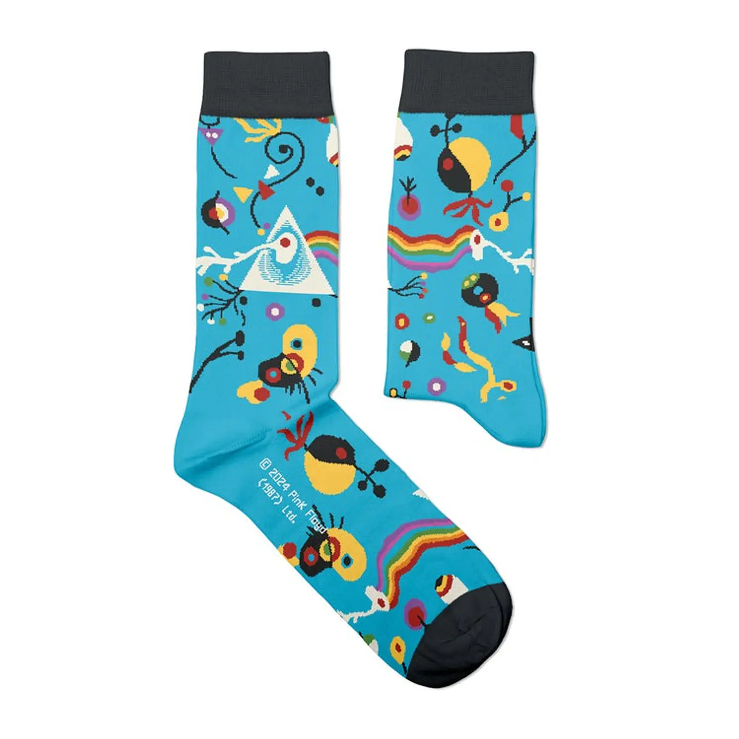 PINK FLOYD DARK SIDE OF THE MOON BLUE SOCKS 3