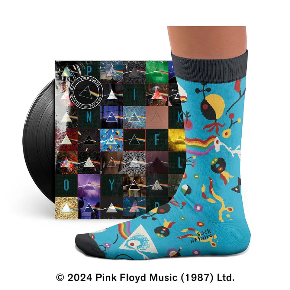 PINK FLOYD DARK SIDE OF THE MOON BLUE SOCKS 2