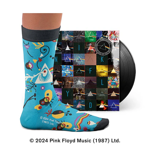 PINK FLOYD DARK SIDE OF THE MOON BLUE SOCKS