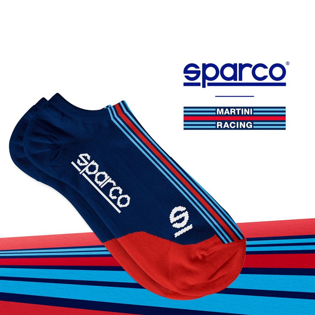  SPARCO MARTINI BLUE LOW SOCKS 1