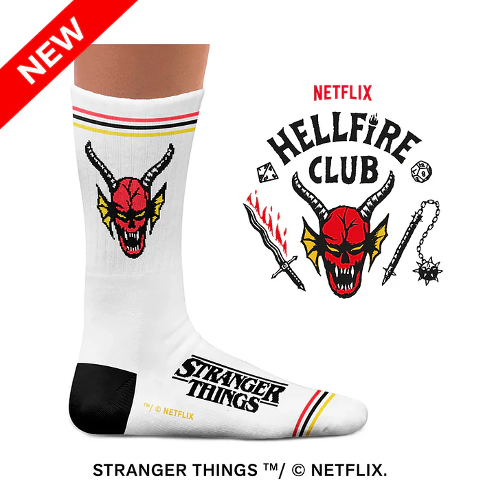 Stranger Things Hellfire Club Athletic Socks 1