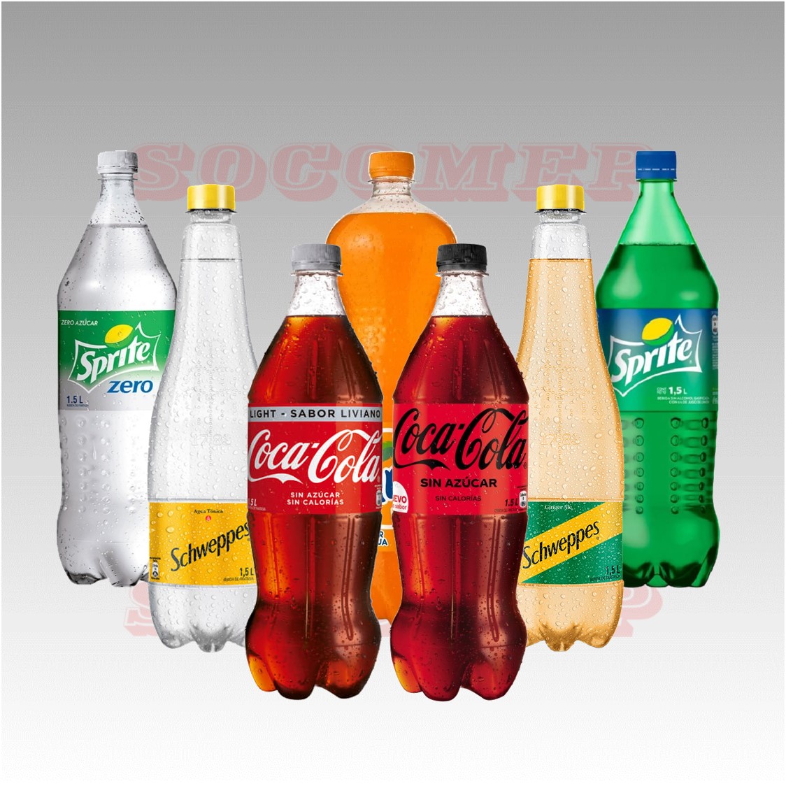 Bebida Coca Cola, Schweppes y Sprite 1,5 lt Variedades