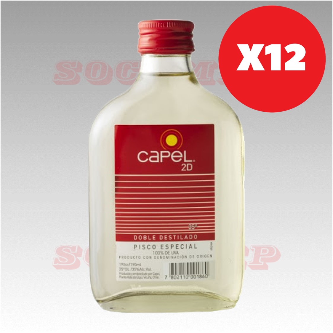 Pack x12 Petaca Capel 190cc