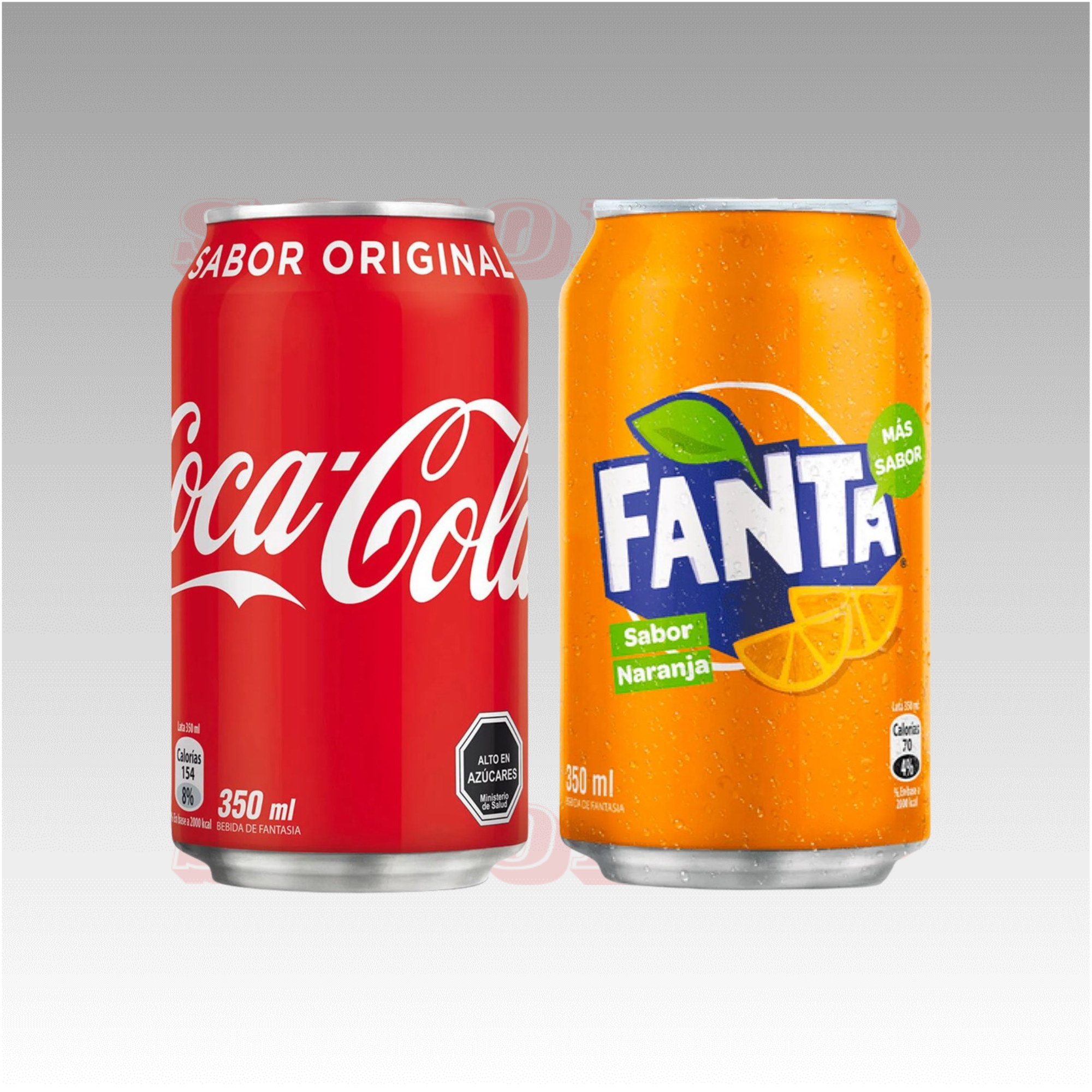 Lata Coca Cola y Fanta 350 cc