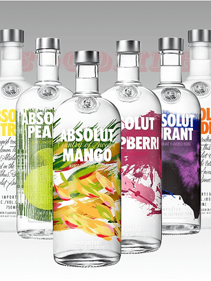 Vodka Absolut Sabores 750cc
