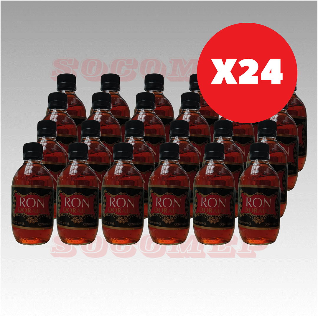 Pack x24 Petaca Ron Pirque Dorado 296cc 1