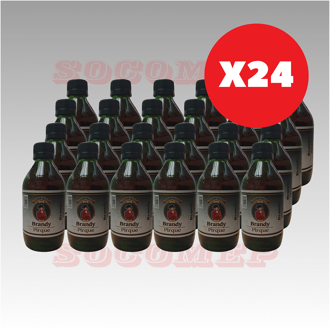 Pack x24 Petaca Brandy Pirque 296cc 1