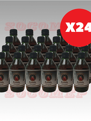 Pack x24 Petaca Brandy Pirque 296cc