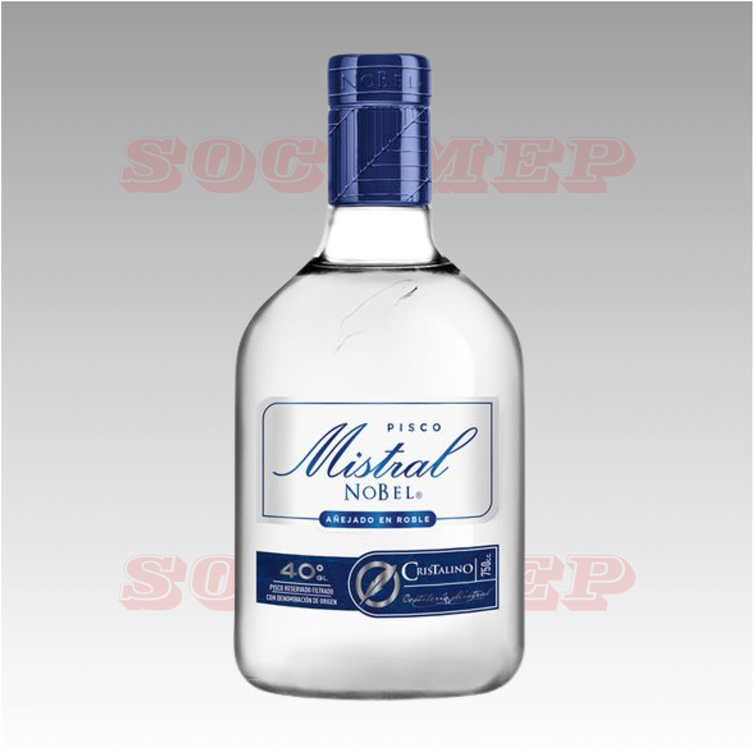 Pisco Mistral Nobel Cristalino 750cc 1