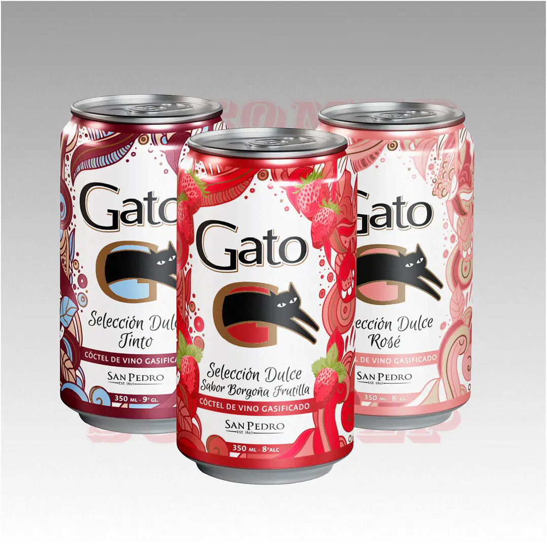 Vino Dulce Gato Variedades Pack x6 1