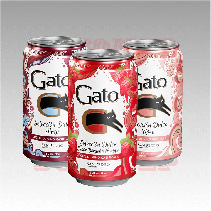 Vino Dulce Gato Variedades Pack x6 1