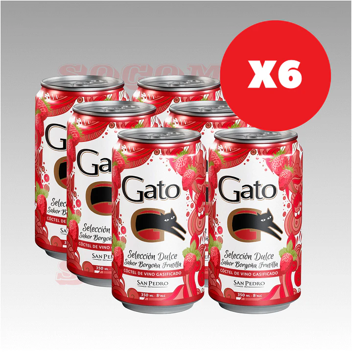 Vino Dulce Gato Variedades Pack x6 2