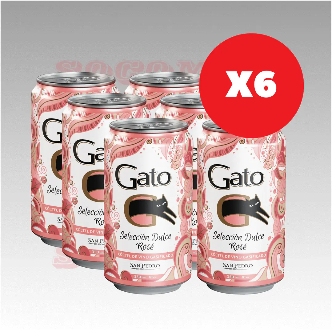 Vino Dulce Gato Variedades Pack x6 4