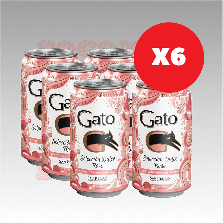 Vino Dulce Gato Variedades Pack x6 4