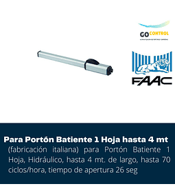 KIT FAAC 400 SB 1H  HASTA 4 METROS