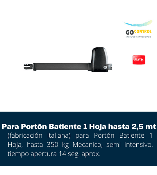 KIT BFT Athos AC A25 1H hasta 2.5 metros