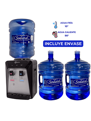 Dispensado Eléctrico Sobre mesa + 3 Bot 20lts