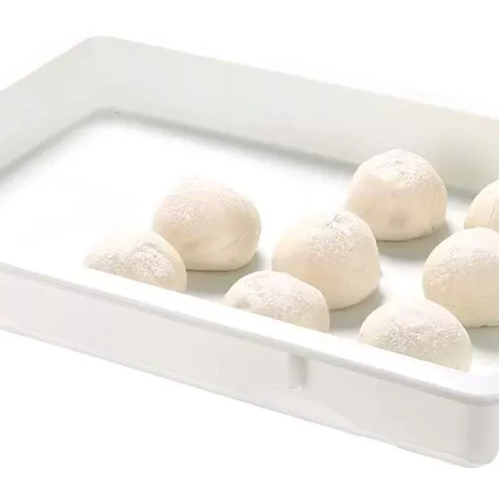 Bandeja Apilable Para Fermentación De Masa De Pizza - 40x30x7.5 Cm, Plástico Resistente, Sin Tapa, Ahorra Espacio