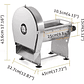 Cortadora Eléctrica Rebanador Tajador Verdura Vegetal Fruta - Miniatura 7