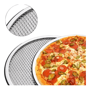 Malla Para Pizza Rejilla De Aluminio 20 Cm Horno Pizzería 8 Pulgadas