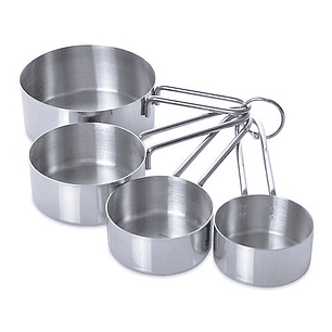 Set De 4 Piezas Taza Medidora Incluye 1/4, 1/3, 1/2 Y 1 Taza