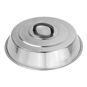 Cubierta Cubre Plato Grill Hamburguesa Queso 10   Acero Inox