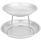 Set Soporte + 2 Bandejas Redonda Aluminio Mariscos Restauran - thumbnail 1