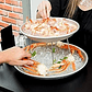 Set Soporte + 2 Bandejas Redonda Aluminio Mariscos Restauran - thumbnail 5