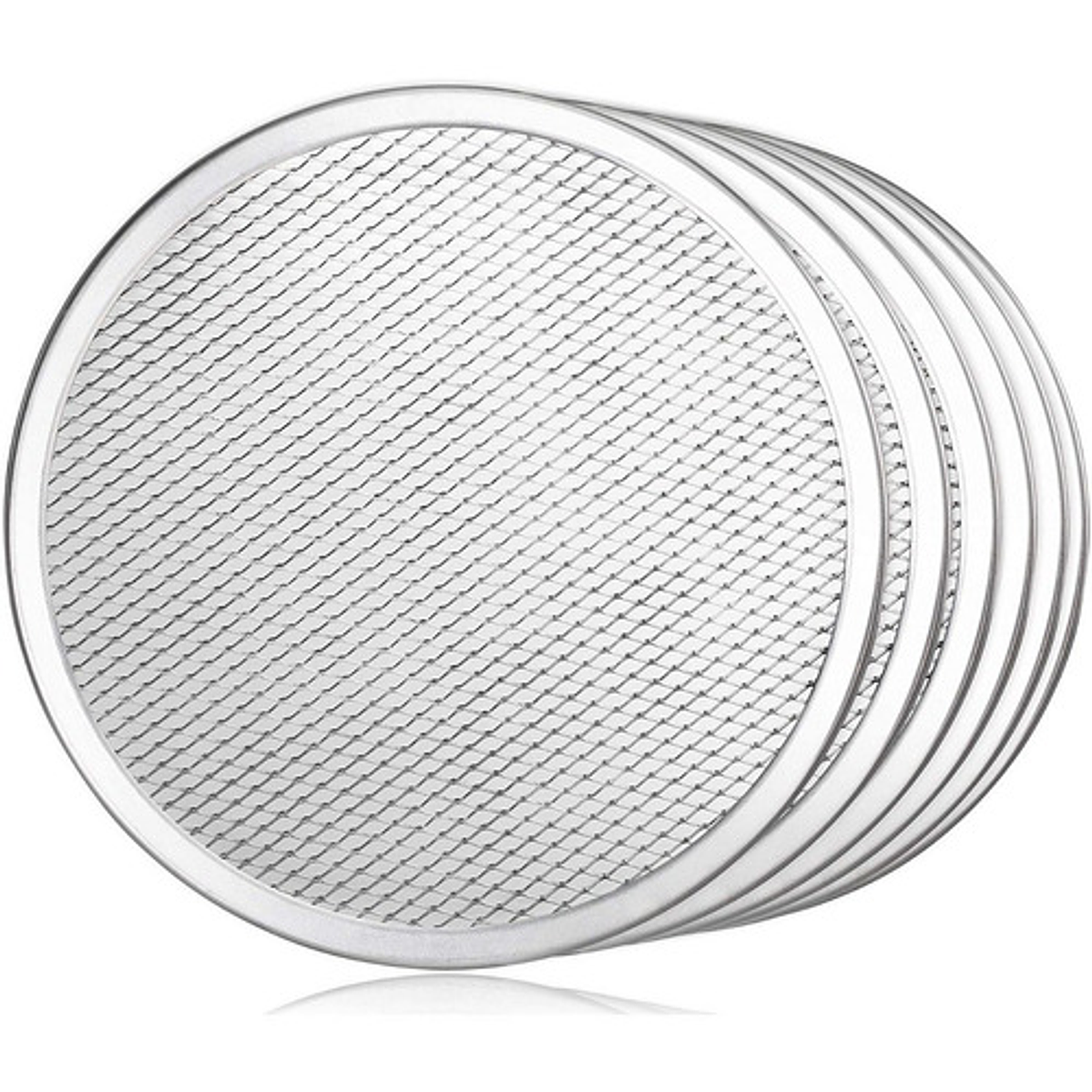 6 Mallas Screen Pizza 15 Cm Perforada Aluminio Restaurante  1