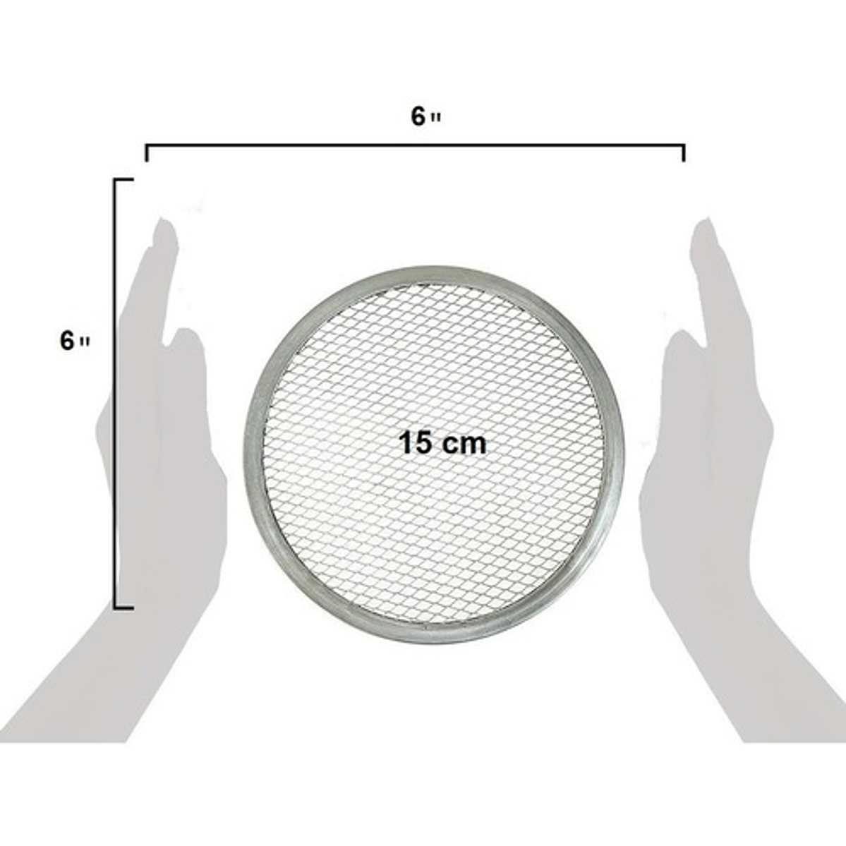 6 Mallas Screen Pizza 15 Cm Perforada Aluminio Restaurante  2