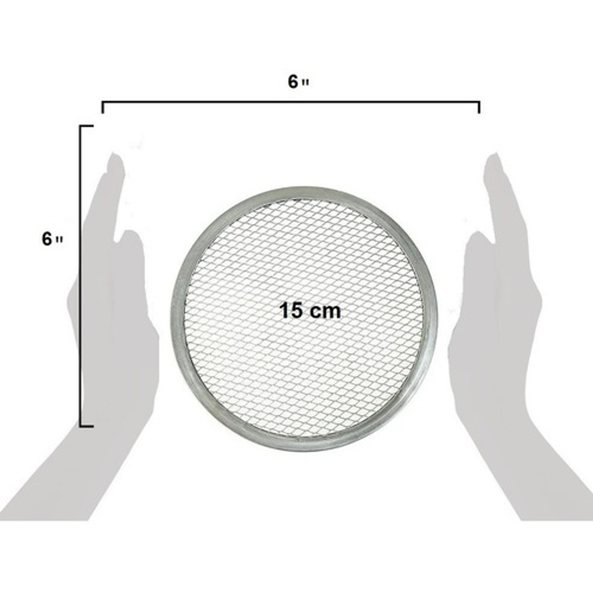 6 Mallas Screen Pizza 15 Cm Perforada Aluminio Restaurante  2