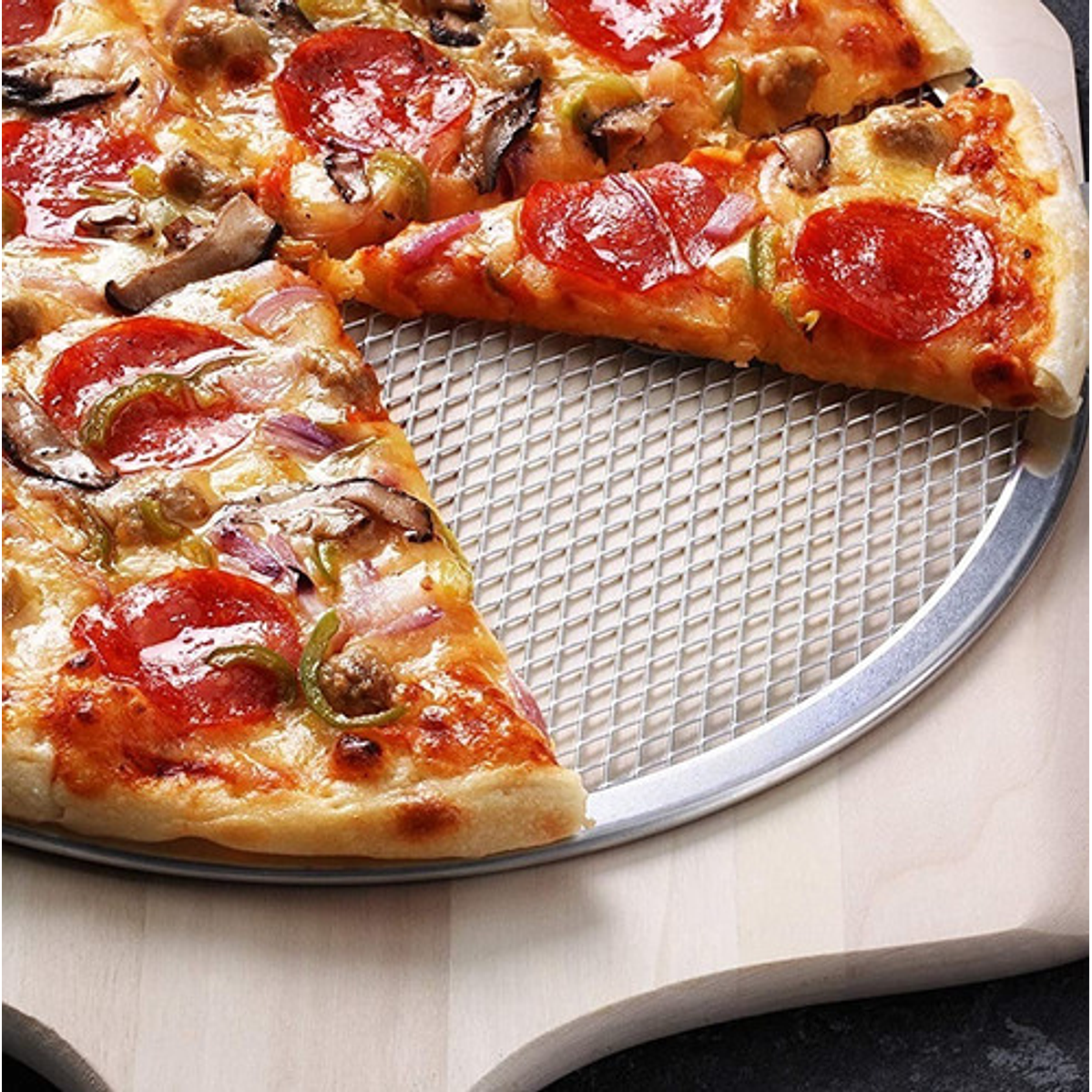 6 Mallas Screen Pizza 15 Cm Perforada Aluminio Restaurante  3