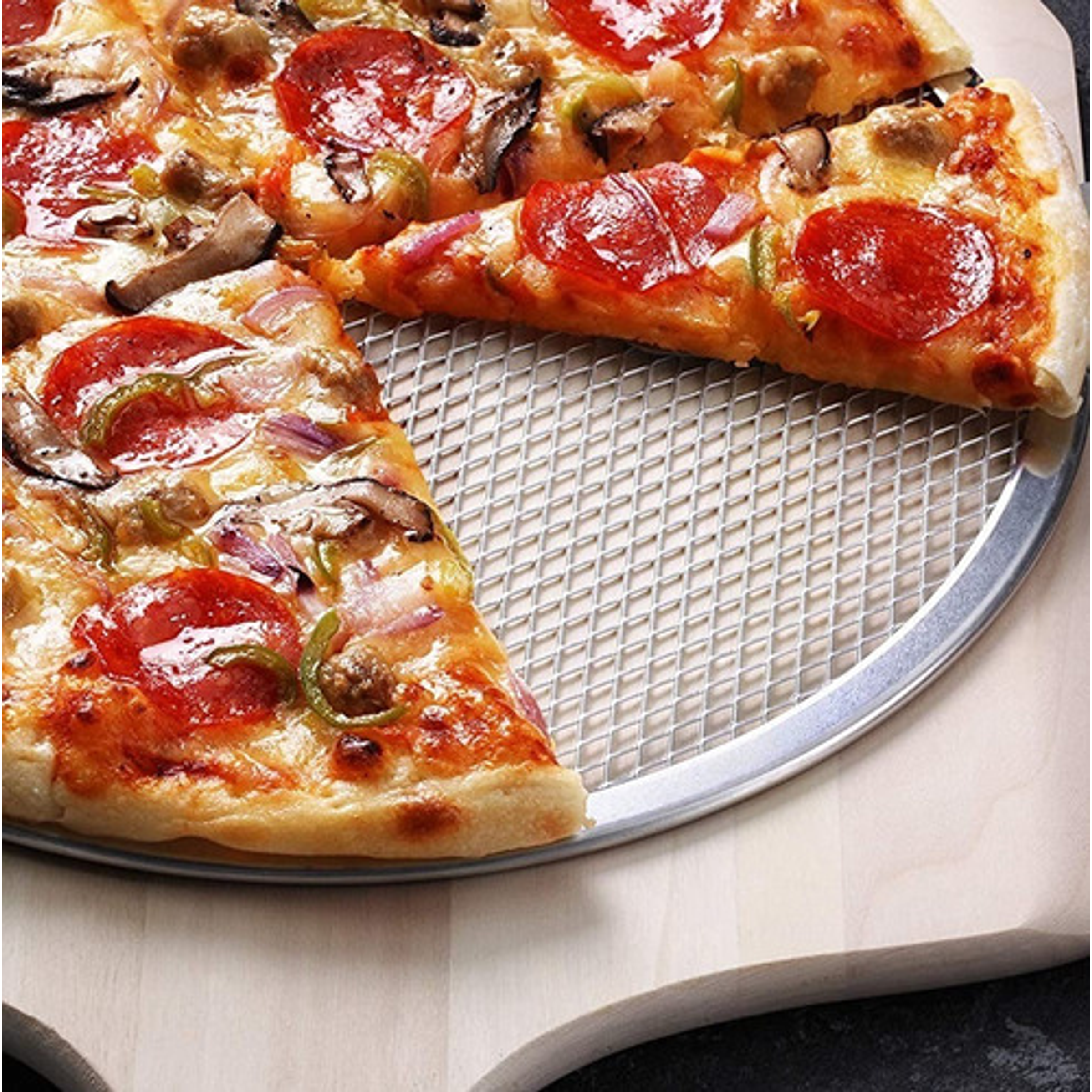 6 Mallas Screen Pizza 15 Cm Perforada Aluminio Restaurante  3