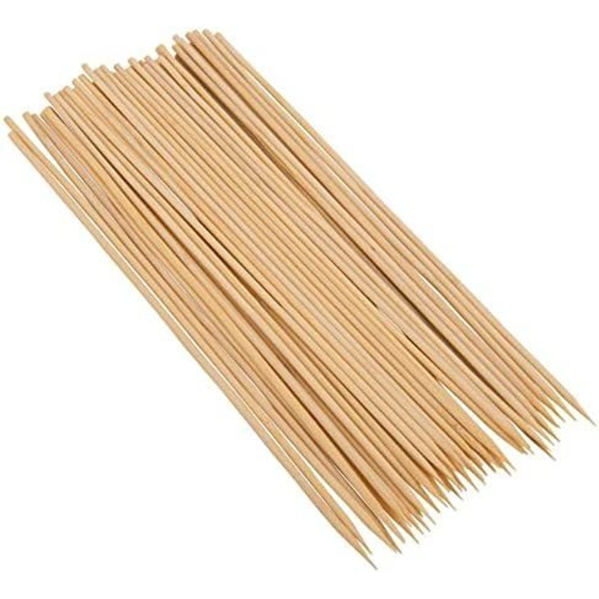 100 Pinchos Chuzos Brochetas Bambú Madera Natural De 25cm 2