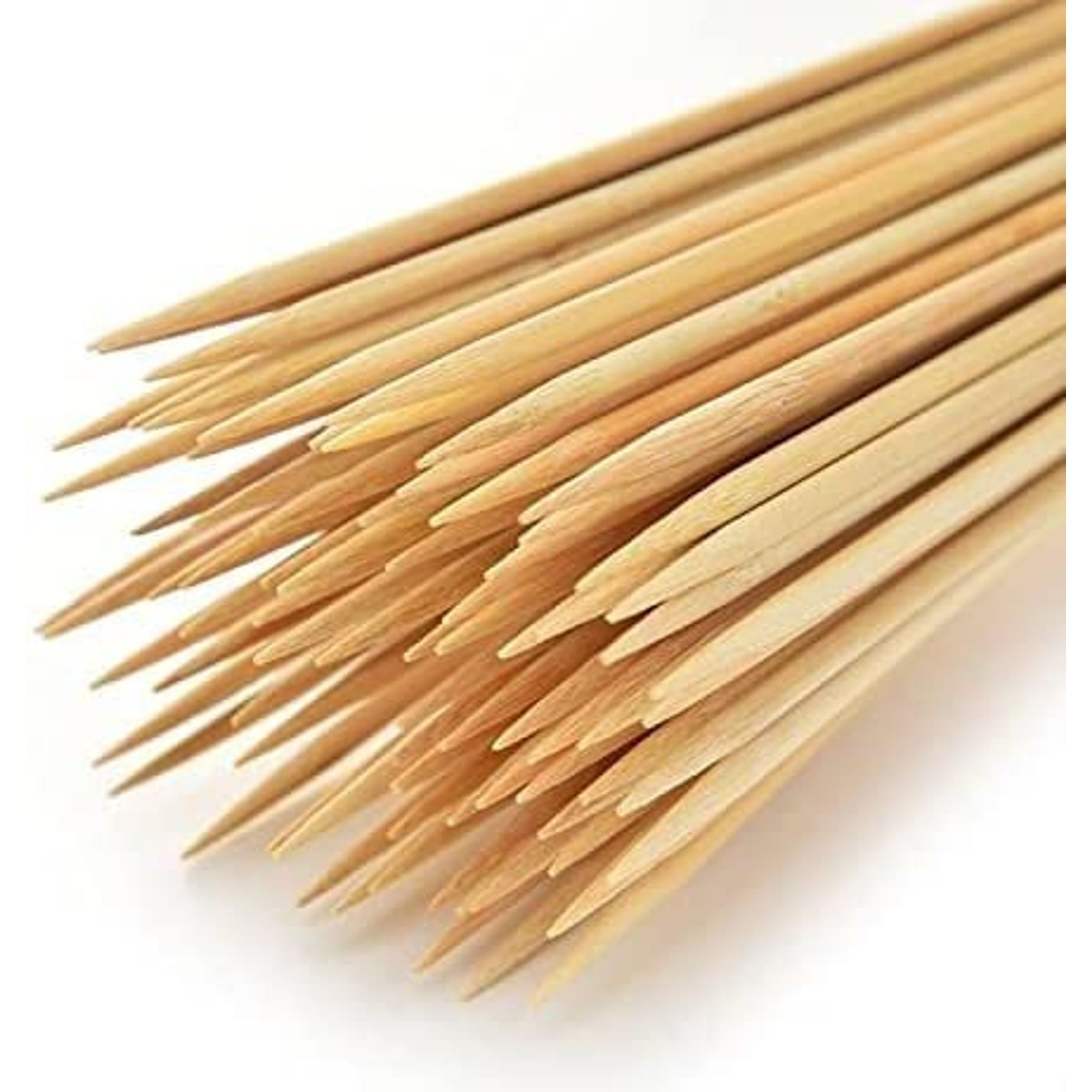 100 Pinchos Chuzos Brochetas Bambú Madera Natural De 25cm 4