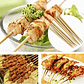 100 Pinchos Chuzos Brochetas Bambú Madera Natural De 25cm - Miniatura 5