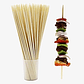 100 Pinchos Chuzos Brochetas Bambú Madera Natural De 25cm - Miniatura 6