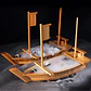 Barco De Madera Para Sushi Roll Sashimi Restaurante Bar – Bandeja de servicio estilo restaurante - Miniatura 7
