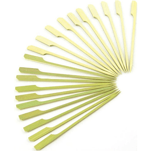 100 Pinchos Pala 25 Cm Bambú Madera Bebidas Restaurante Bar