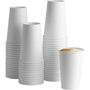 500 Vasos De Café Cartón Bebida Fría Caliente Multiuso 14 Oz